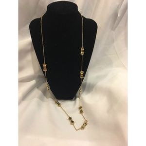 Kate Spade Gold Plated Scatter Necklace Bows Long
